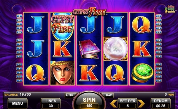 Gypsy Fire Slot screenshot at Hard Rock Online Casino